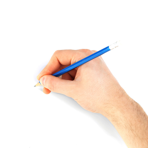 Αρσενική χέρι με μολύβι - Φωτογραφία, εικόνα