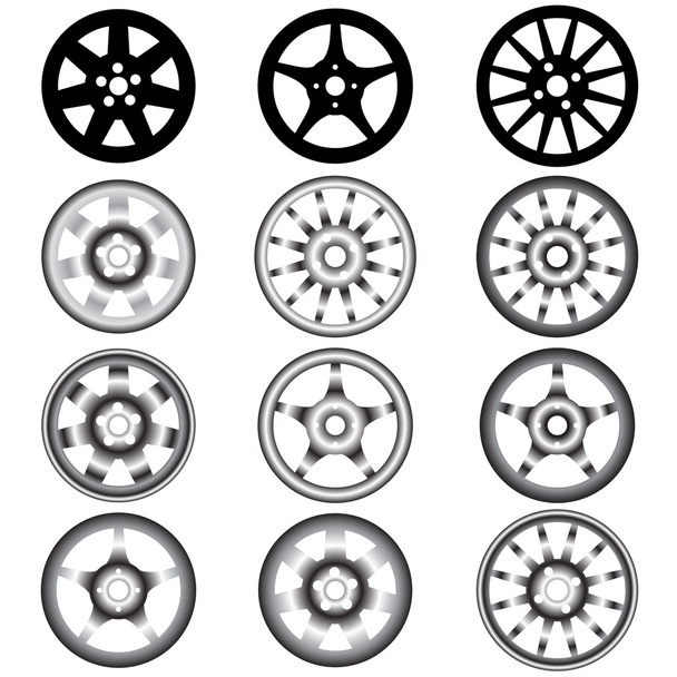 автомобільне колесо з легованими колесами
 - Фото, зображення