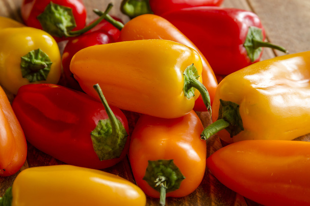 Hot Sweet and Chili Pepper Varieties - Fotoğraf, Görsel