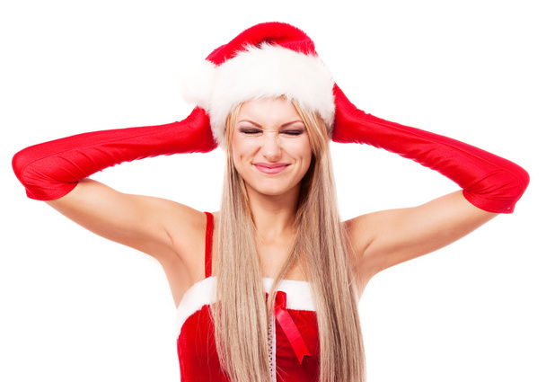 Woman dressed as Santa - Фото, зображення