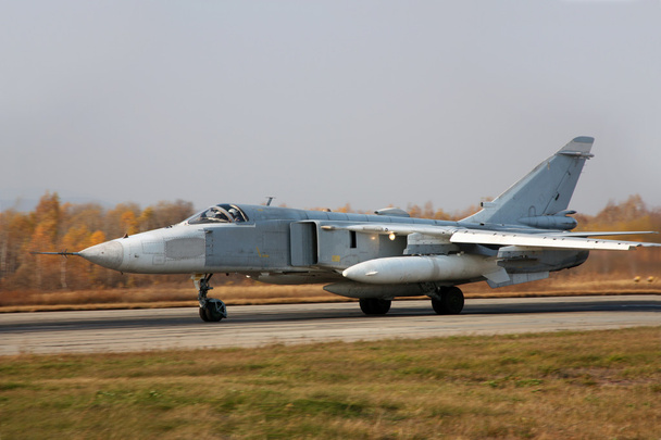 Military jet bomber airplane Su-24 Fencer - Photo, Image