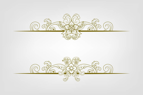 Classic Vitage Wedding Vector Ornaments Frames Separator Elements Classic Vintage Wedding Invitation Hand Drawn good for decorate any print or template design. ornate the calligraphy, poster and every thing that need a baroque vintage victorian style - Photo, Image