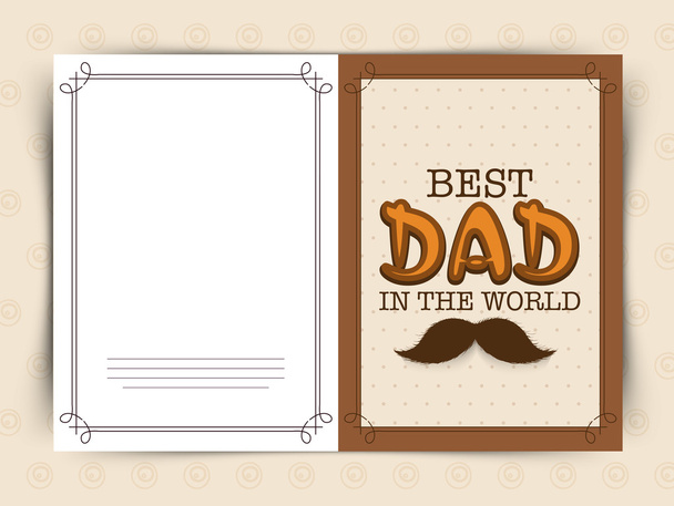 Greeting card with text for Happy Father's Day. - Vector, afbeelding