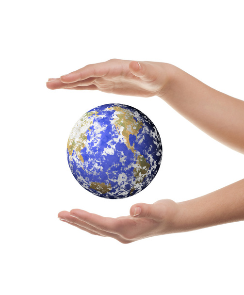 Hand holding earth - Fotó, kép