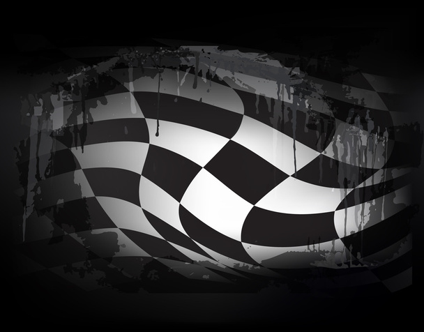 レース旗の背景ベクトル図グランジ - ベクター画像