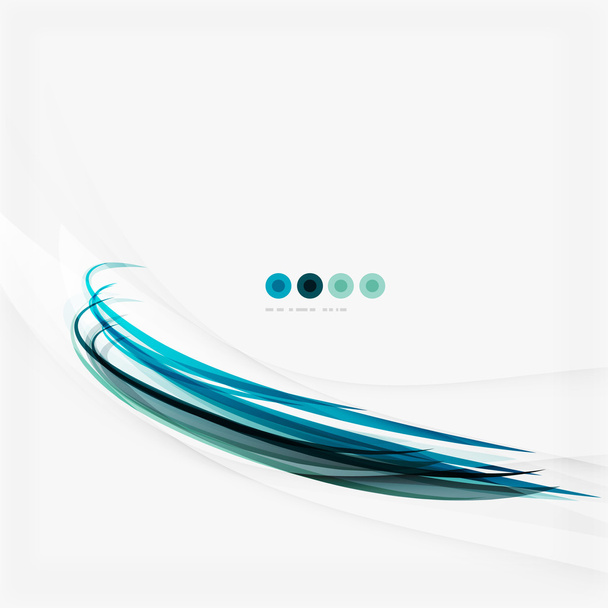 Blue wave abstract background - Vector, Image