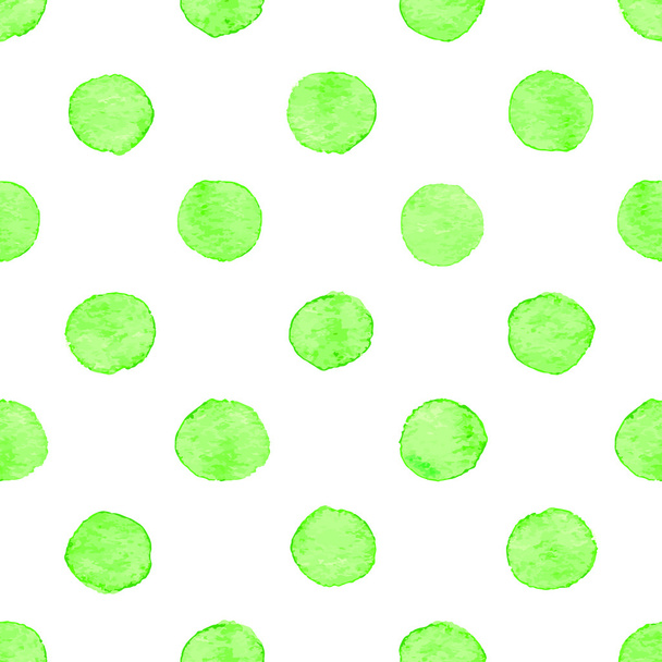 Seamless watercolor dots pattern - Vector, Imagen