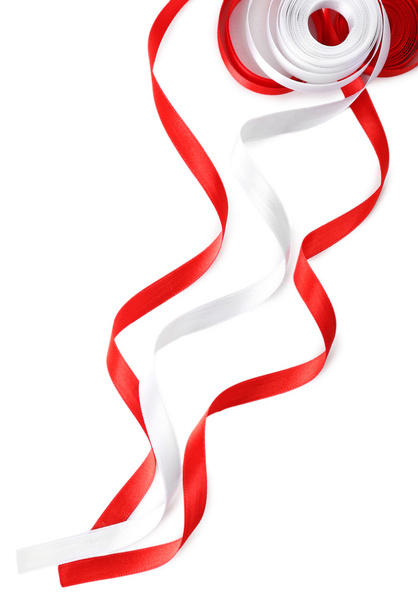Colorful red and white ribbons - Φωτογραφία, εικόνα