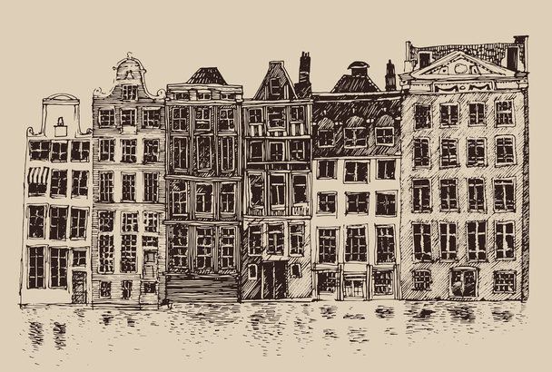 Χέρι που Άμστερνταμ πόλης - Διάνυσμα, εικόνα