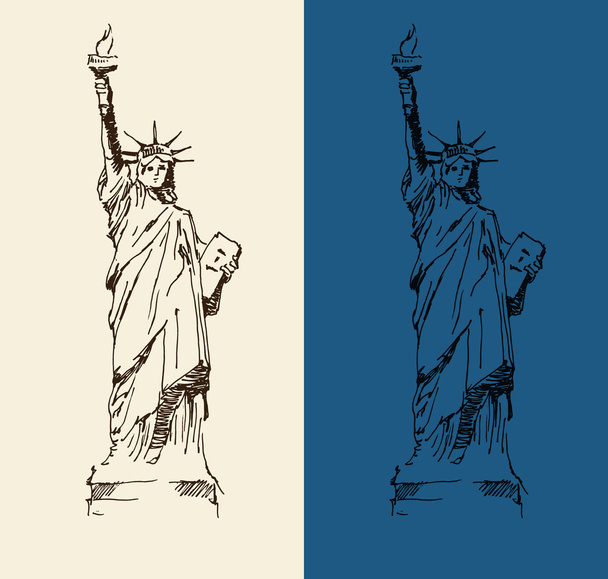 Estatua de la Libertad dibujada a mano
 - Vector, imagen