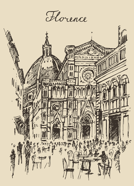 Calles dibujadas a mano en Florencia
 - Vector, imagen