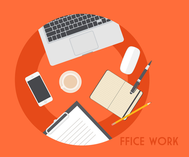 Business office and workspace - Vector, Image