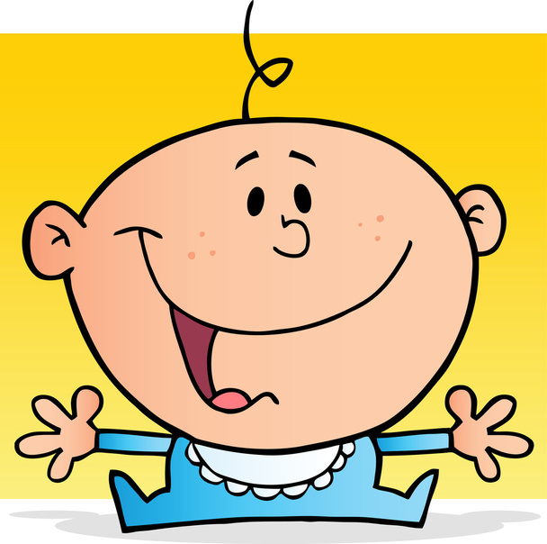 Personaje de dibujos animados Happy Baby Boy
 - Foto, imagen