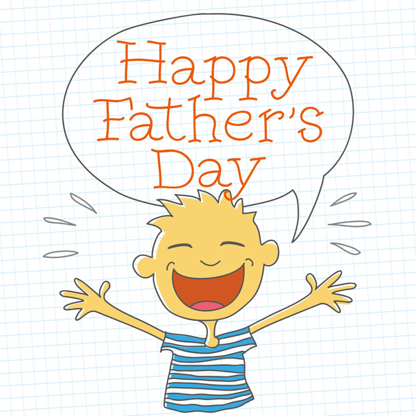 Happy Father's Day Boy - Vector, Image