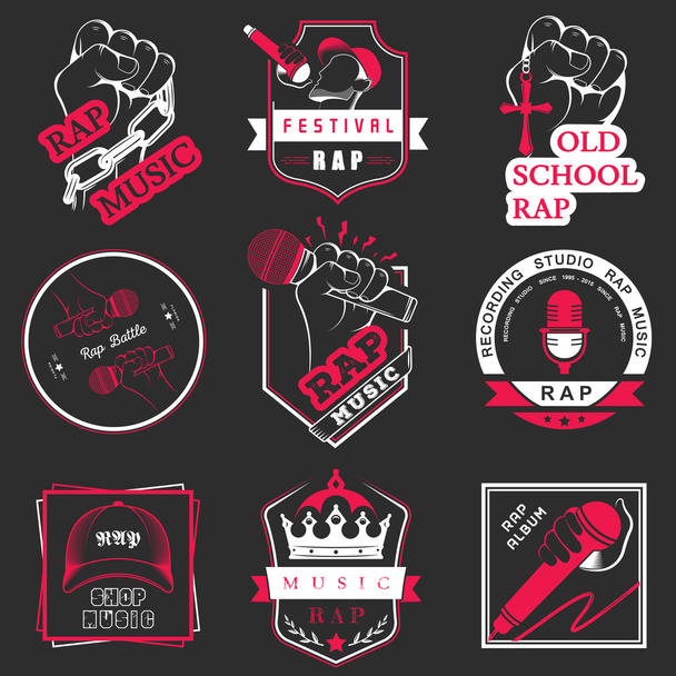 Set of vector logos and badges music - Vector, Image