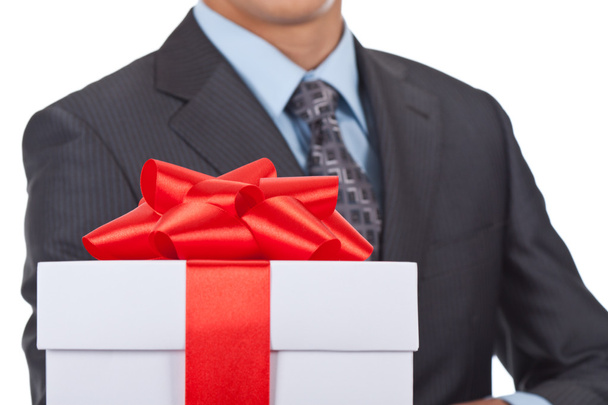 Gift box businessman - Foto, Imagem