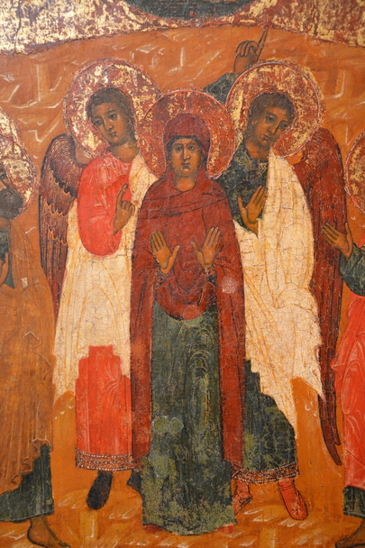antyczne rosyjskie prawosławnym icon - Zdjęcie, obraz