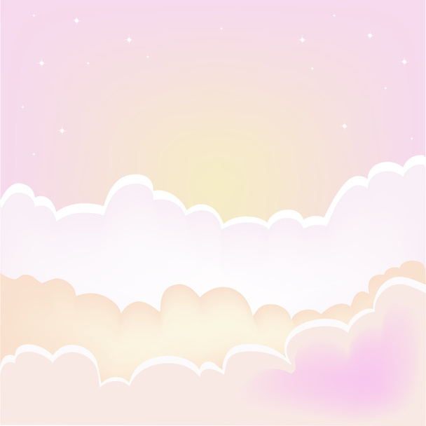 Morgen Wolken background.vector Sonnenuntergang Himmel mit Wolken. - Vektor, Bild