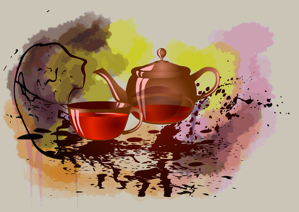 thé du soir
 - Vecteur, image
