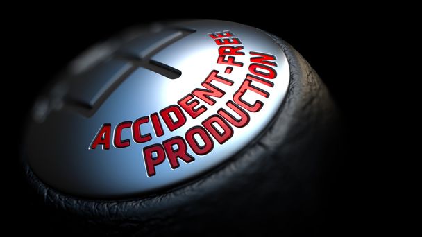 Ongeval-vrije productie op auto's Shift knop. - Foto, afbeelding