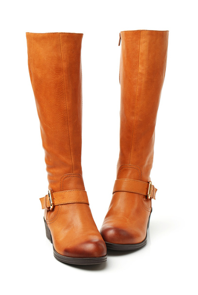 brown boots on white - Photo, Image