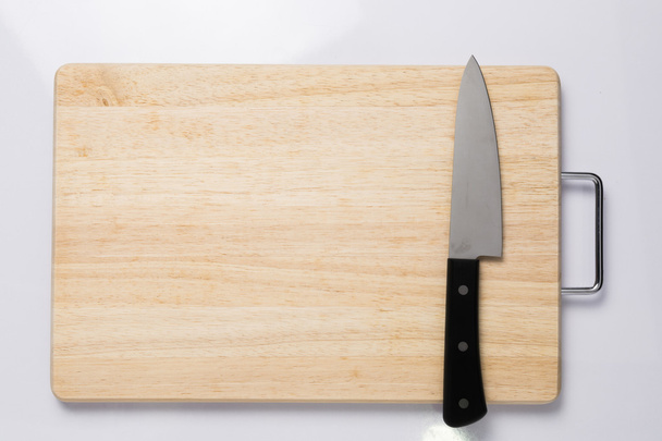 Wooden cutting boards and knives - Zdjęcie, obraz