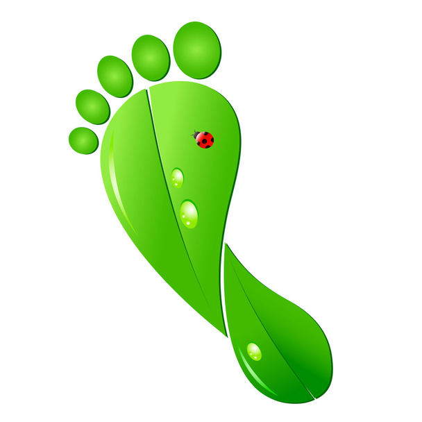 ecologische voetafdruk - Vector, afbeelding