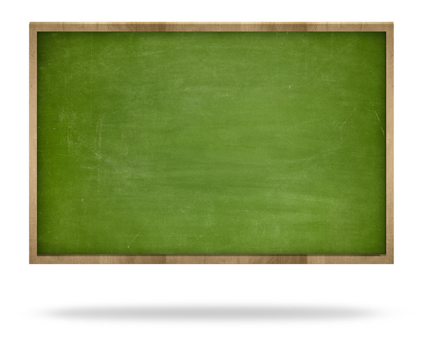Zielony pusta tablica z drewnianą ramą - Zdjęcie, obraz