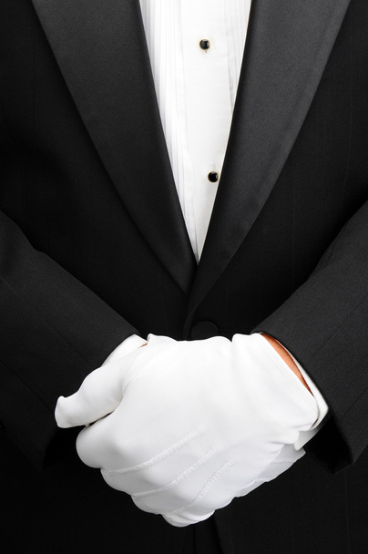 Butler with hands in front of body - Foto, Bild