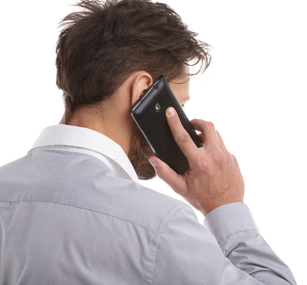 Businessman Talking on Cell Phone - Foto, afbeelding