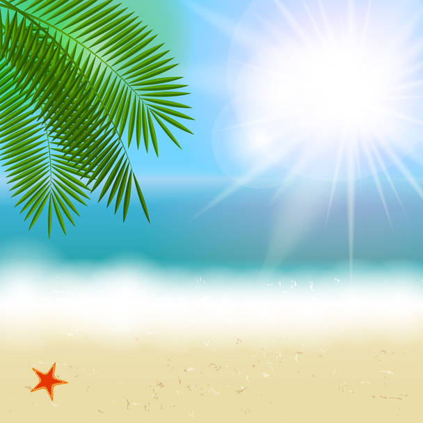 Summer Sunny Natural Background Vector Illustration - Vector, Image