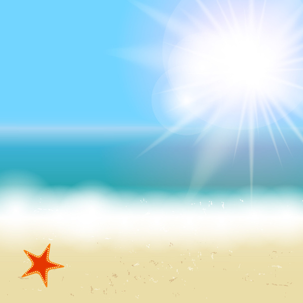 letní slunečné přirozeného pozadí vektorové ilustrace - Vektor, obrázek