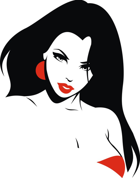 nice girl from my dream - Vector, Image