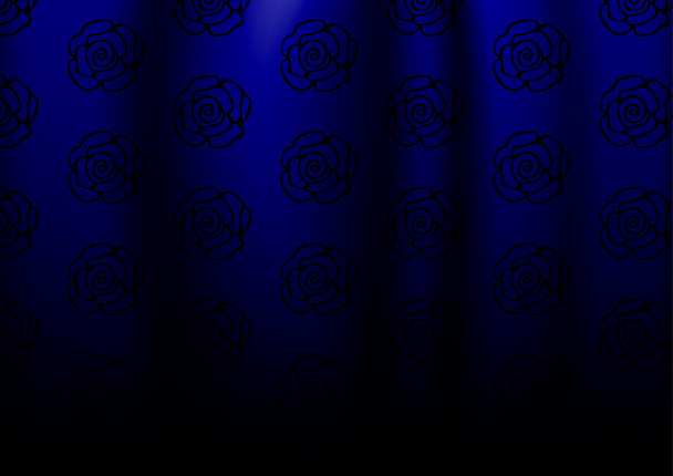 růže vzorek na modrou barvu pozadí - Vektor, obrázek