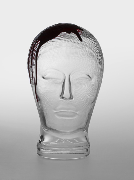 bloedige glas hoofd - Foto, afbeelding