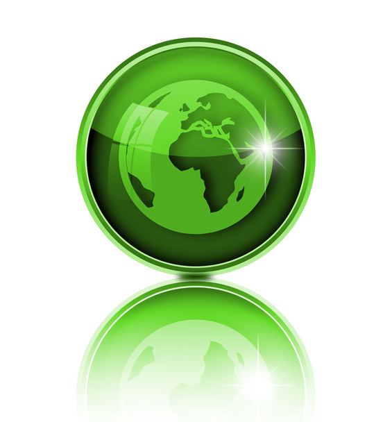 Earth icon button. - Fotó, kép