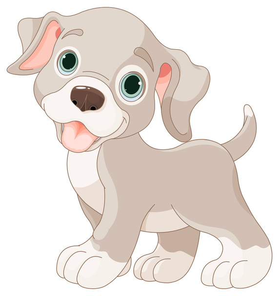 Cute cartoon puppy - Вектор,изображение
