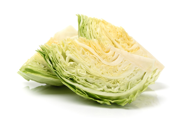 Fresh cabbages on white - Foto, Imagen