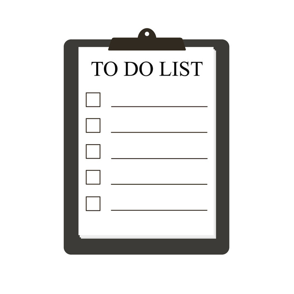 Notebook with to do list. - Vector, Image
