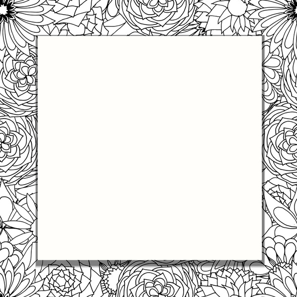 frame of flowers - Vector, Image