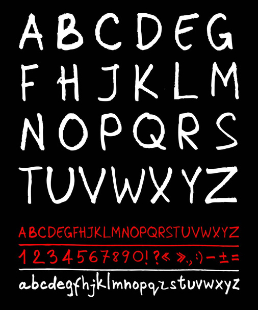 English handwriting alphabet - Vektor, Bild
