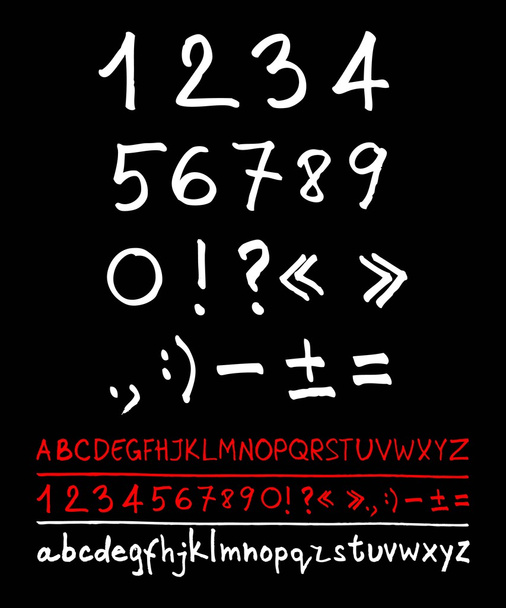 English handwriting alphabet - Vector, Image