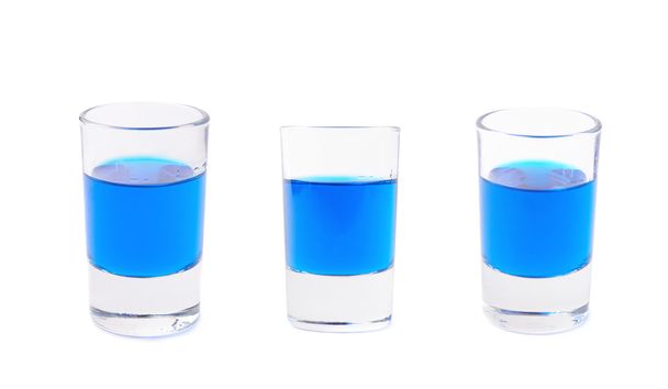 Small glasses shot filled with liqueur - Valokuva, kuva