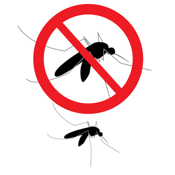 Καταπολέμηση κουνουπιών σημάδι - Διάνυσμα, εικόνα