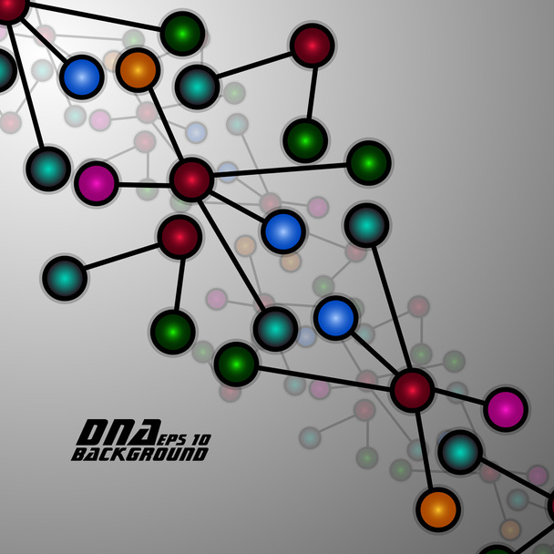 カラフルな分子 dna。抽象的な背景。ベクトル イラスト。eps10 - ベクター画像