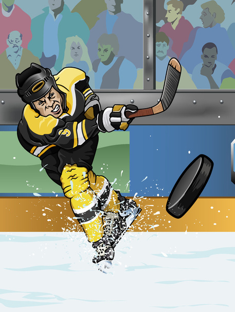 Jugador de hockey sobre hielo de Boston
 - Foto, Imagen