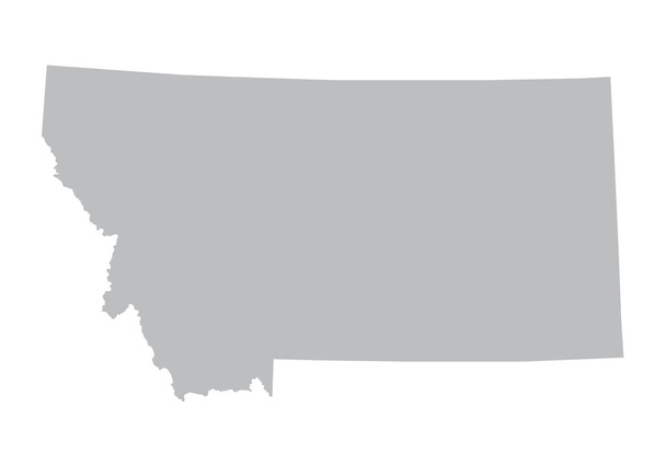 モンタナの灰色の地図 - ベクター画像