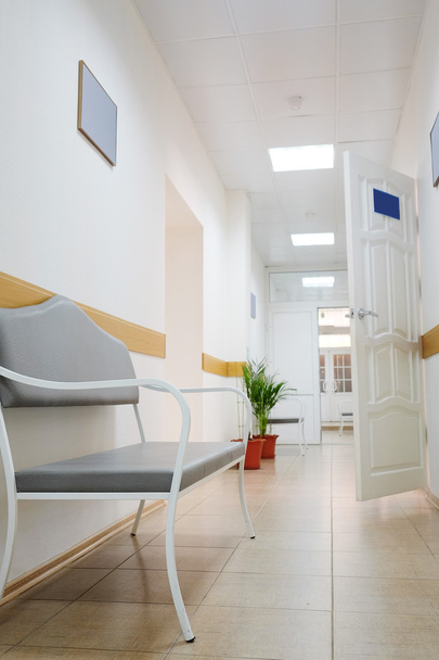 Interior of  hospital corridor - Fotoğraf, Görsel