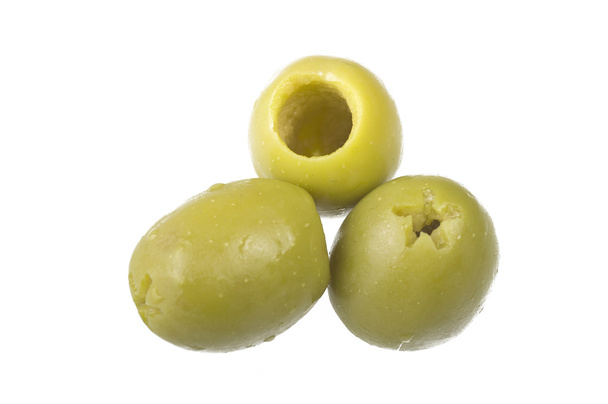 Pitted green olives - Foto, Imagem