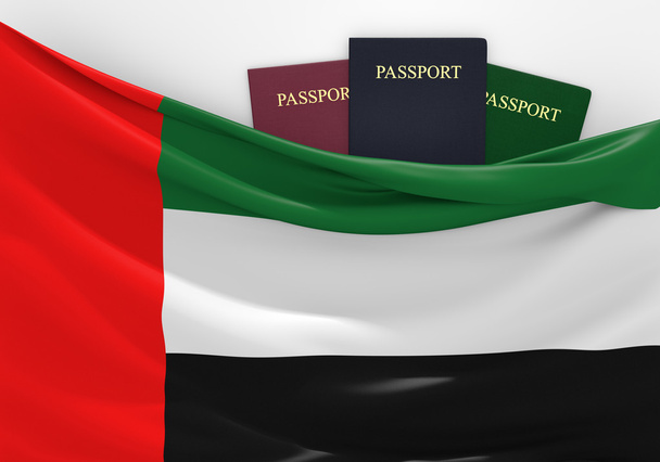 Seyahat ve çeşitli pasaport ile Birleşik Arap Emirlikleri, turizm - Fotoğraf, Görsel